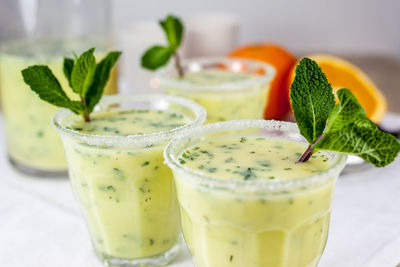 Close-up of drink in glass