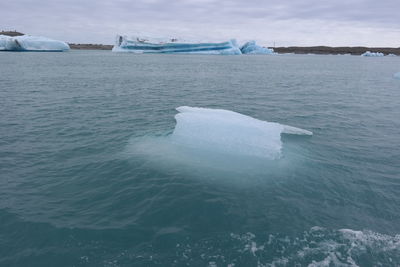 Scenic view of frozen sea