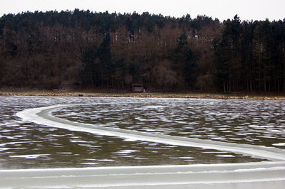 Scenic view of snow covered landscape