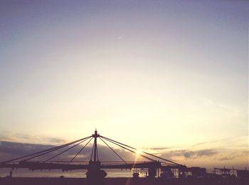 Low angle view of bridge against sky