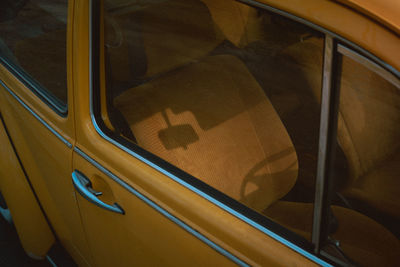 Close-up of car window