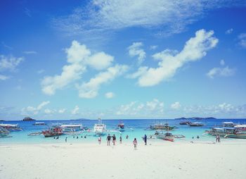 Group of people on beach