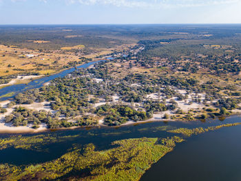 High angle view of landscape against sky