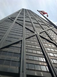 Low angle view of modern building against sky