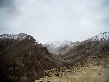 Low angle view of mountain against sky