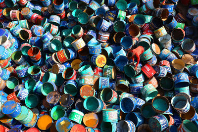 Full frame shot of containers