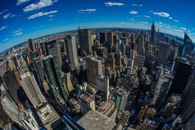 High angle view of cityscape