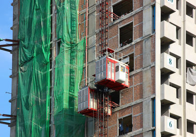 Low angle view of buildings in city