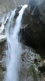 Scenic view of waterfall