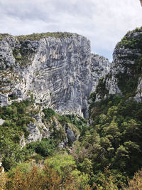 Scenic view of rock formation against sky