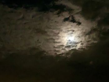 Low angle view of moon in sky