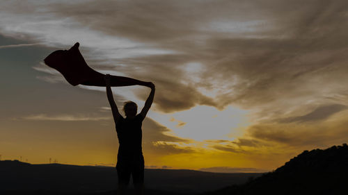 Man at sunset