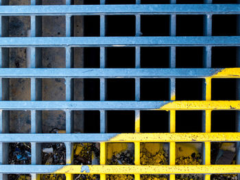Full frame shot of yellow metallic structure