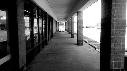 Empty corridor of building