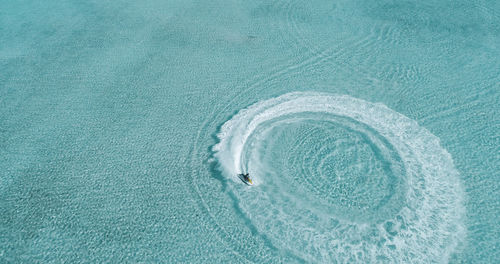 High angle view of sea shore