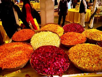 Various fruits for sale at market stall