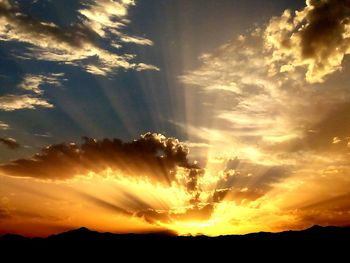 Scenic view of sky during sunset