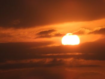 Scenic view of dramatic sky during sunset