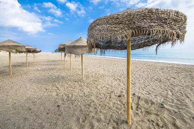 Panoramic view of beach against sky