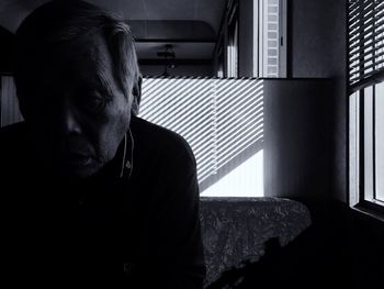 Close up view of man