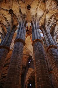 Low angle view of ceiling of church