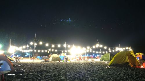 Group of people at night