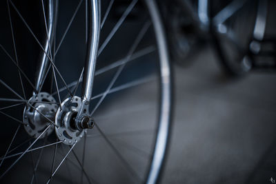 Close-up of bicycle wheel