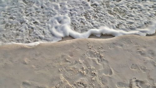 Close-up of waves on beach