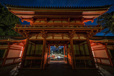 View of temple building against sky in city