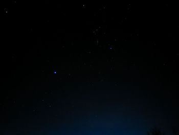 Low angle view of moon in sky