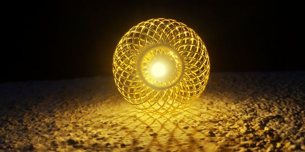 Close-up of illuminated lamp