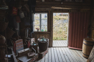 Tools and supplies of the former norwegian fishermen