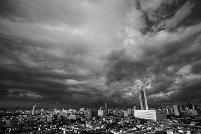 Panoramic view of buildings against sky