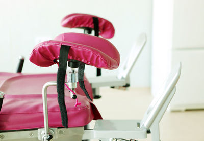 Gynecological chair in hospital