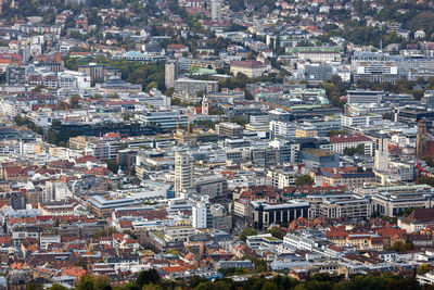 High angle view of cityscape