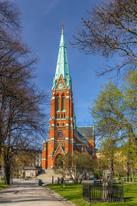 St. johannes church was built in 1890 in central stockholm, sweden