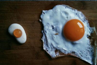 Close-up of breakfast on table