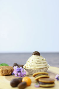 Close-up of cake on table