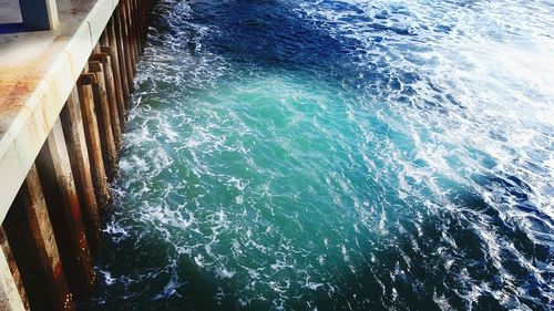 High angle view of sea