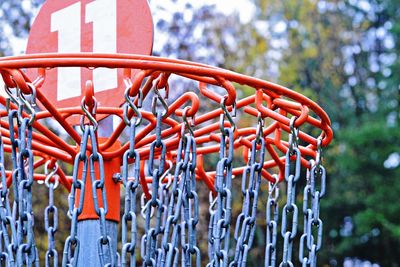 Close-up of sports equipment