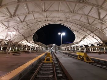 View of railroad station platform