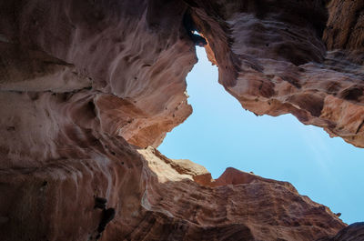 Low angle view of rock formation, angola