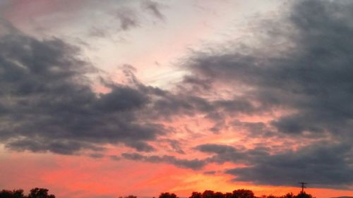 Low angle view of cloudy sky