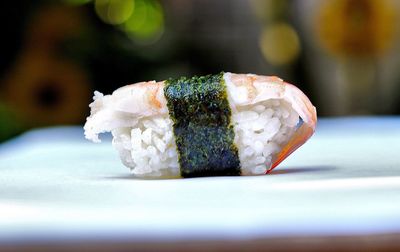 Close-up of sushi