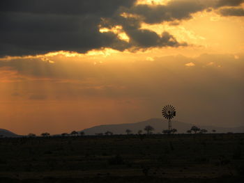 Dramatic sky over landscape