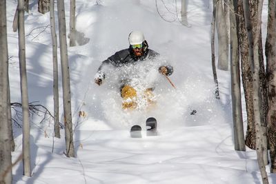 Man skiing on snow