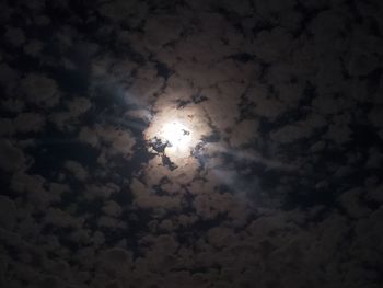 Low angle view of moon in sky