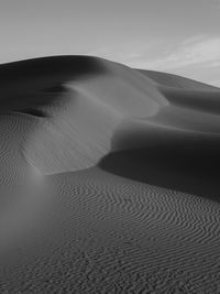 Sand dunes in a desert