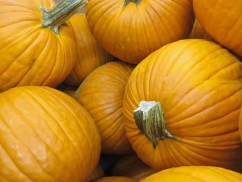 Full frame shot of pumpkins at market