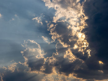 Low angle view of clouds in sky